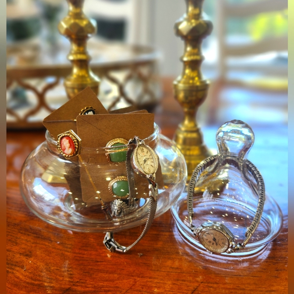 Elegant Vintage Jewelry Jar